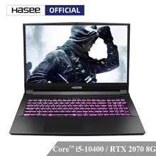Hasee TX9-CU5DK portátil para jogos (intel core I5-10400 + rtx2070/16gb ram/256ssd + 1thdd/16.1 1414144hz 72% ntsc ips) computador portátil