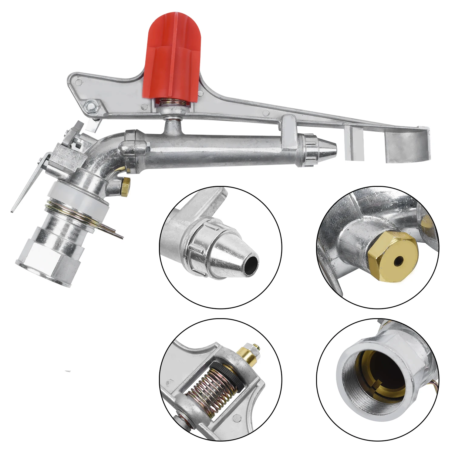 

1pc 1.5 Inch Zinc Alloy Rotary Rocker Arm Metal Nozzle Rainbird Watering Sprinkler For Garden Lawn Sprayer Irrigation