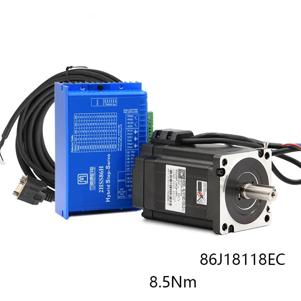 

Nema34 86J18118EC Closed Loop Motor 8.5Nm Hybrid Stepping Motor 2HSS86H DC(40-110V) / AC(60-80V)