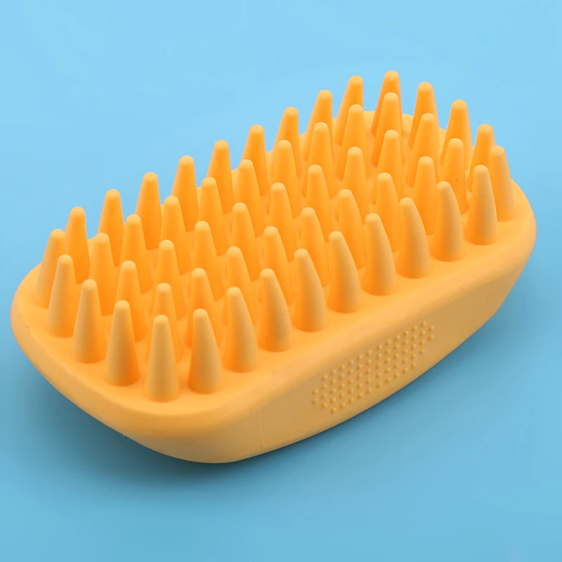 Cepillo de goma para depilación de animales, cepillo de masaje para el cuidado del cabello de animales, herramienta de limpieza masajeadora para perros y gatos