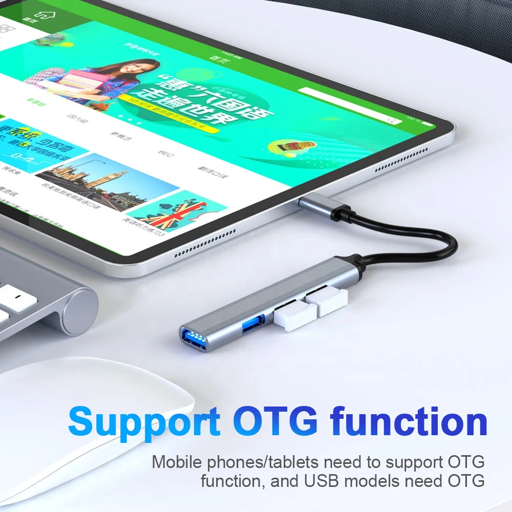 USB C HUB 3.0 Type C 3.1 3/4 Port Multi Splitter Adapter OTG USB for Macbook Pro 13 15 Air Mi Pro HUAWEI PC Accessories