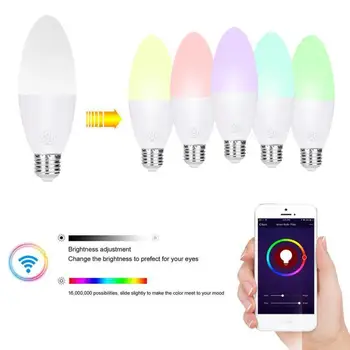 

Smart LED Bulb Colorful 6W home Lighting lamp 6W E27 Magic RGB full color+W LED Change Color Light Bulb Dimmable IOS /Android