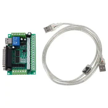 

Upgraded 5 Axis CNC Breakout Board for Stepper Motor Driver Mach3 + USB Cable