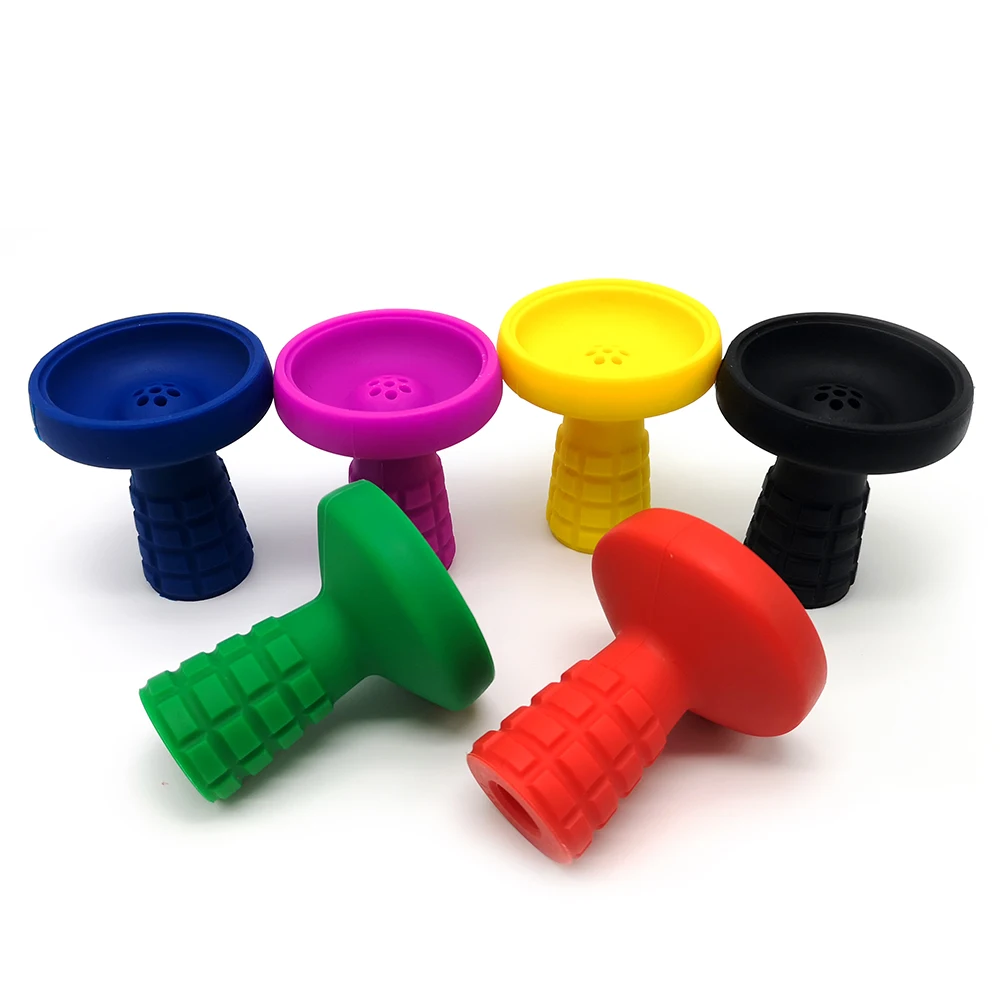 LOMINT 7 Holes Silicone Hookah Bowls Shisha Accessories Black Blue Red Purple Green Yellow LM-B114 5