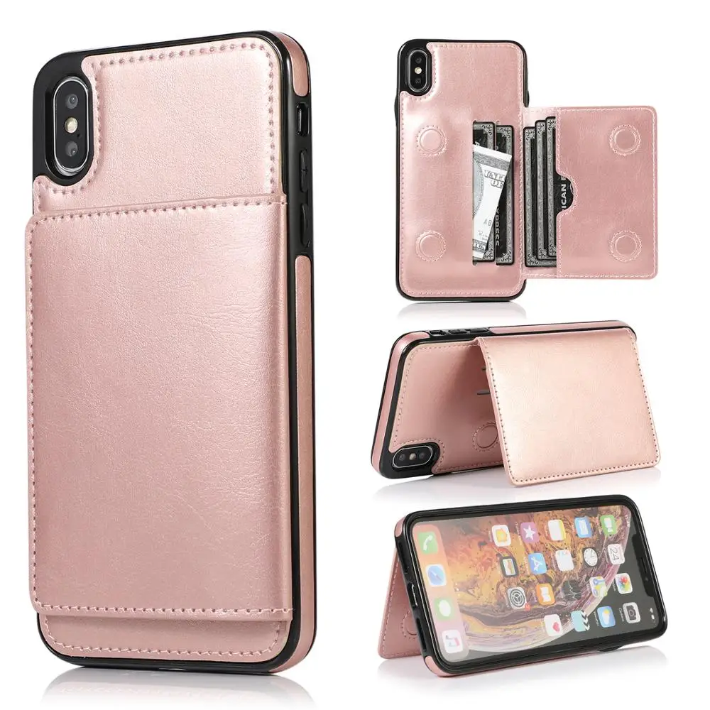 Чехол для iPhone 6 6S 7 8 Plus XR Xs Max из искусственной кожи в стиле ретро чехол держатель