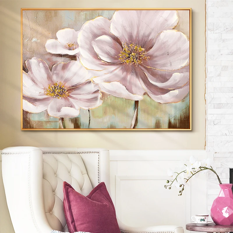 CHOP115 fine flower abstract 100% hand-painted oil painting wall art on canvas 