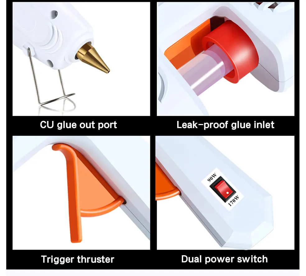 60 Вт 100 Вт 150 Вт ЕС/штекер термоклеевой пистолет 7 мм 11 мм Клей-карандаш промышленные мини-пистолеты термо Gluegun термотемпературный инструмент
