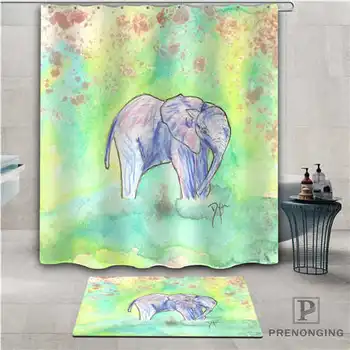 

Custom Elephants (1) Waterproof Shower Curtain Doormat Home Bath Bathroom Polyester Fabric Multi Sizes#2019-1-06#-3