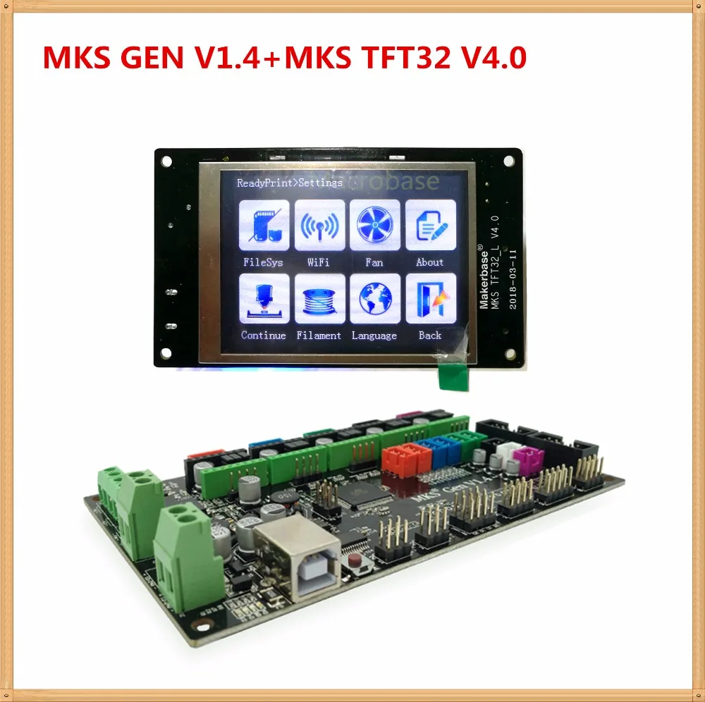 MKS GEN контроллер с TFT32 цветной сенсорный экран 3d принтер DIY стартовый набор Мега 2560