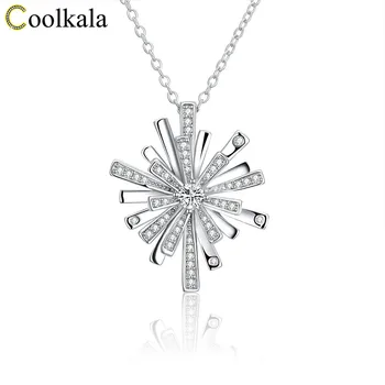 

Coolkala Christmas snowflake women's ins diamond necklace accessories