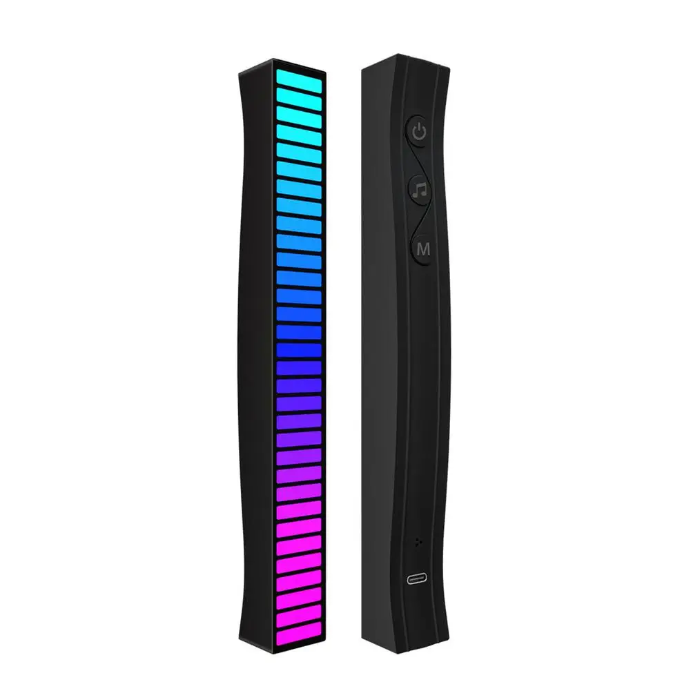 

RGB Voice-Activated Pickup Rhythm Ambient Light Creative Colorful Sound Control Ambient Light With 32 Bit Music Level Indicator