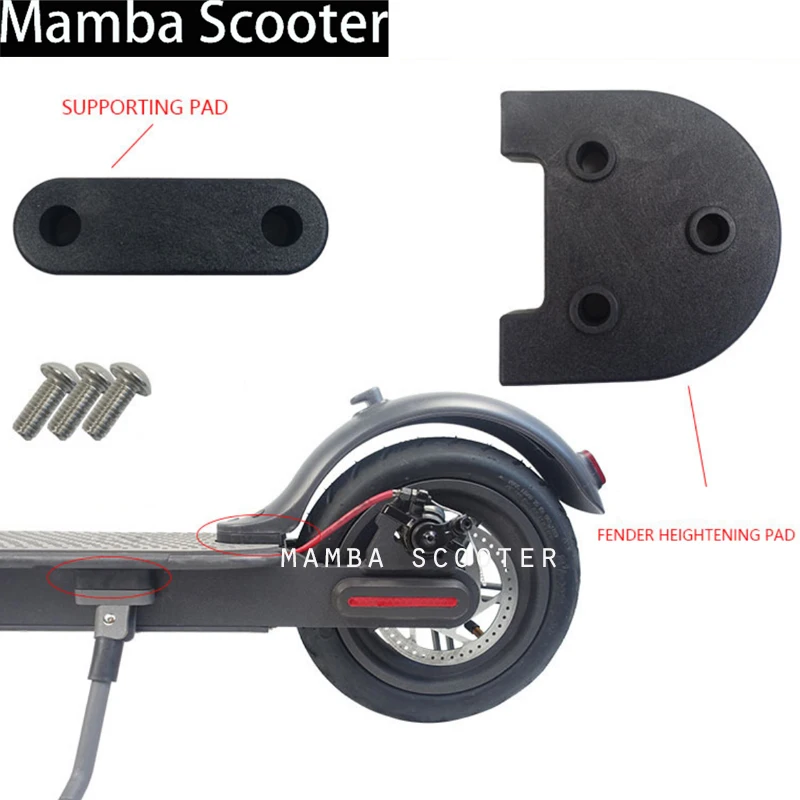 Rear Mudguard Spacer Kickstand Spacer for Xiaomi M365/Pro Scooter Upgrade 3D Printed Kit for 10 inch M365 Wheel Kit/Foot Support