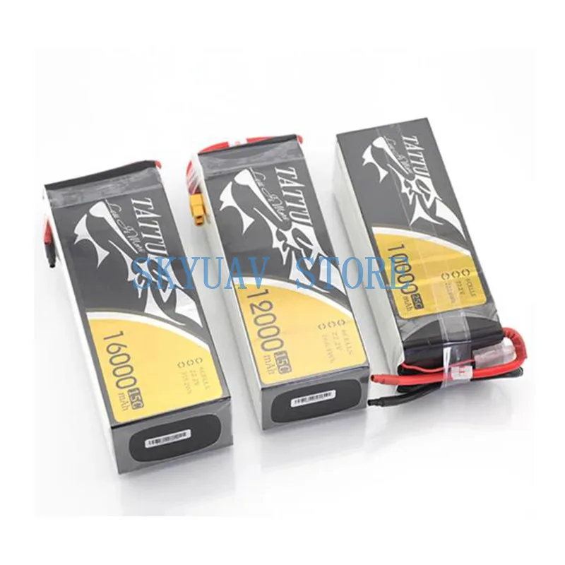 Tattu 22.2V 25C 6S 10000mAh 12000mAh 15C16000mAh Lipo Battery Pack with AS150 Plug for UAV Drone