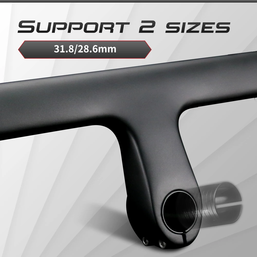 RXL SL B2 Sports Bar Integrated Carbon Road Bike Handlebar, 31.8mm, 400mm to 440mm, Internal Routing