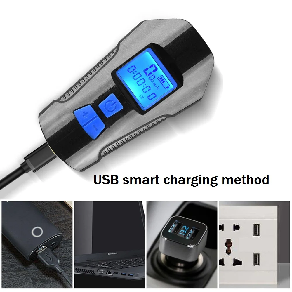 

Rechargeable Bike Headlight Front Light 1500mAh Bike Waterproof USB Flashlight LED Cycling Portable Light Cycling Tool