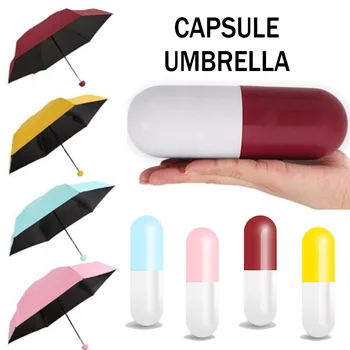 

Mini Capsule Umbrella Anti-UV Protection Umbrellas Windproof Folding Umbrellas Rain Pocket Umbrella For Women&Children