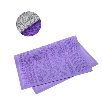 

Flower Shape Lace Mat Border Decoration Lace Mold Silicone Sugar Lace Pad Fondant Cake Decorating Tools Baking Tools