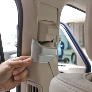 Image 3 - 2 צבע רכב מושב בטיחות חגורת כיסוי לקצץ מדבקת ABS כרום פחמן סיבי עבור מרצדס בנץ G כיתת W463 2019 2020 אביזרי רכב