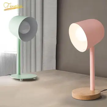 

Modern Minimalist LED Table Lamp Nordic Macaron Bedside Lamp Table Lights Bedroom Living Room Home Deco Reading Study Lighting