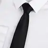 Black Clip On Men Tie Security Ties For Men Women Unisex Tie Clothing Necktie Funeral Doorman Steward Black Tie Matte Black G2E5 ► Photo 3/6