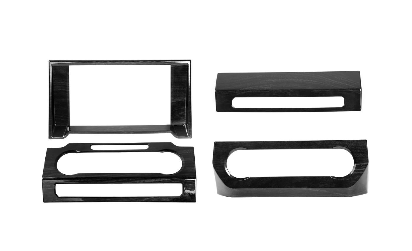 Black Wood Grain Для Ford F150+ приборная панель навигация gps+ кондиционер/аудио громкость панели/аварийный свет декоративные аксессуары для автомобиля - Название цвета: Black Wood Grain