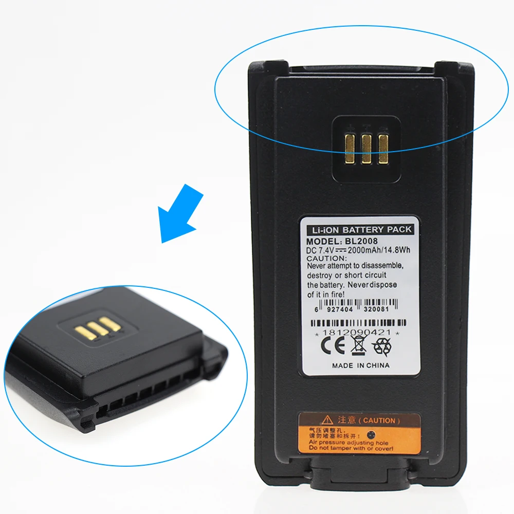 Высокое качество BL2008 7,4 в 2000 мАч LI-ON батарея для Hytera HYT радио PD700 PD780 PD880 PD980 рация