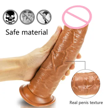Strap-on Realistic Dildo for Women Skin Feeling Huge Penis Masturbators Female Dildos Belt Suction Cup Clit Stimulation Sex Toys 3