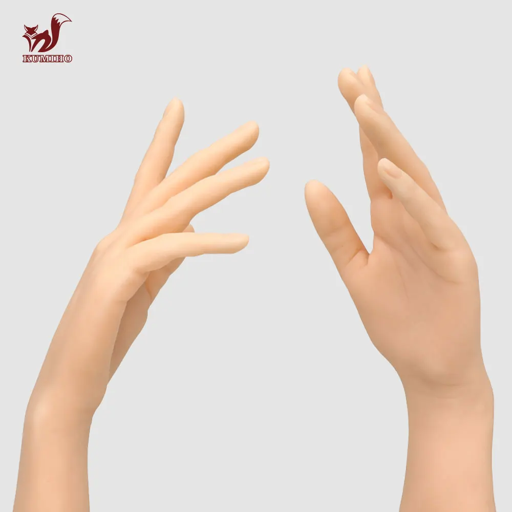 Offer KUMIHO Realistic Silicone FemaleHand Models Left and Right Hand