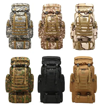 

Outdoor 80L Large Capacity Military backpack Tactical backpack Mountaineering Bag Camping Hiking Military Camo Water-repellent