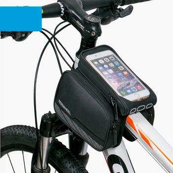 

Outdoor Black Cycling Bike Front Rack Top Frame Tubes Pack with L Size Available for 5 / 5.5in Cell Phone and Accessories
