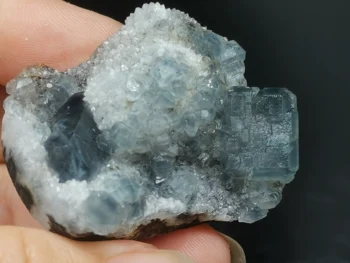 

33.7Natural crystal, blue green fluorite, crystal mineral, crystal specimen