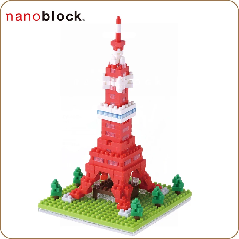 Kawada Nanoblock Токийская башня Nbh 90 280 штук DIY Мини Строительные блоки города модели