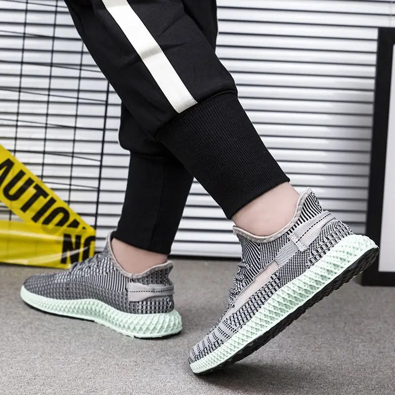 

19 Years MEN'S SHOES Athletic Shoes Fly Woven Students Casual Shoes Korean-style Trend New Style Fishing Line