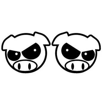 

Personality Evil Rally Piglet Sticker Decal Pvc Imported Drift Animal Pattern Suitcase Car Sticker Black/white, 18cm*8cm