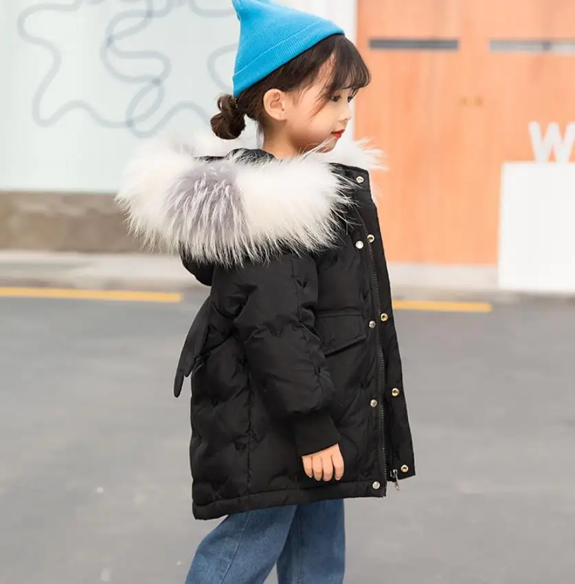 Manteau Plume Enfant Manteau Hiver Fille Odziezet - Long En Plumes Avec Capuche - Doublure Polaire - Taille 4-13 Ans - Couleurs Variées Manteau Bébé Fille