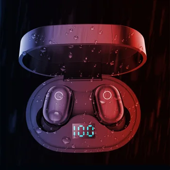 

Bluetooth 5.0 Wireless Earphones Sports 3D Stereo Sound Earbuds Build-in Mic Wireless Sport Mini Earphones with Charging Box