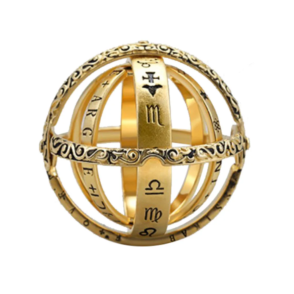 Новинка, открывающееся кольцо для женщин и мужчин, Серебряное Золотое астрономическое кольцо, аксессуары для женщин, винтажное ювелирное изделие, bague femme# C12