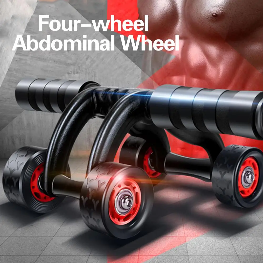 3/4 Rounds Home Outdoors Abdominal Wheel Sit-Ups Assistant Motion Gym Muscle Belly Roller Fitness Abdominal Wheel