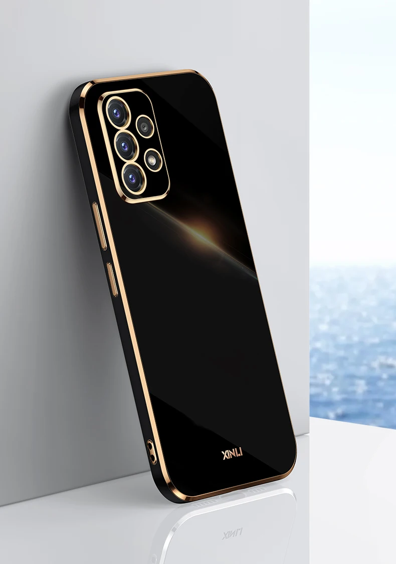 Luxury Plating Phone Case For Samsung Galaxy Soft Square Frame_voghion.com