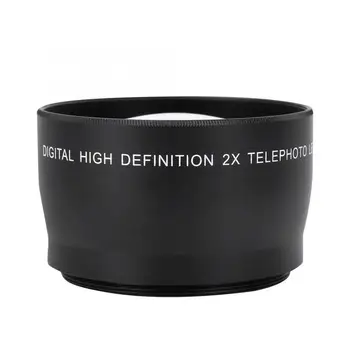 

High Definition Lens 55mm 2X Magnification HD Tele Converter Telephoto Lens for 55mm Mount Camera