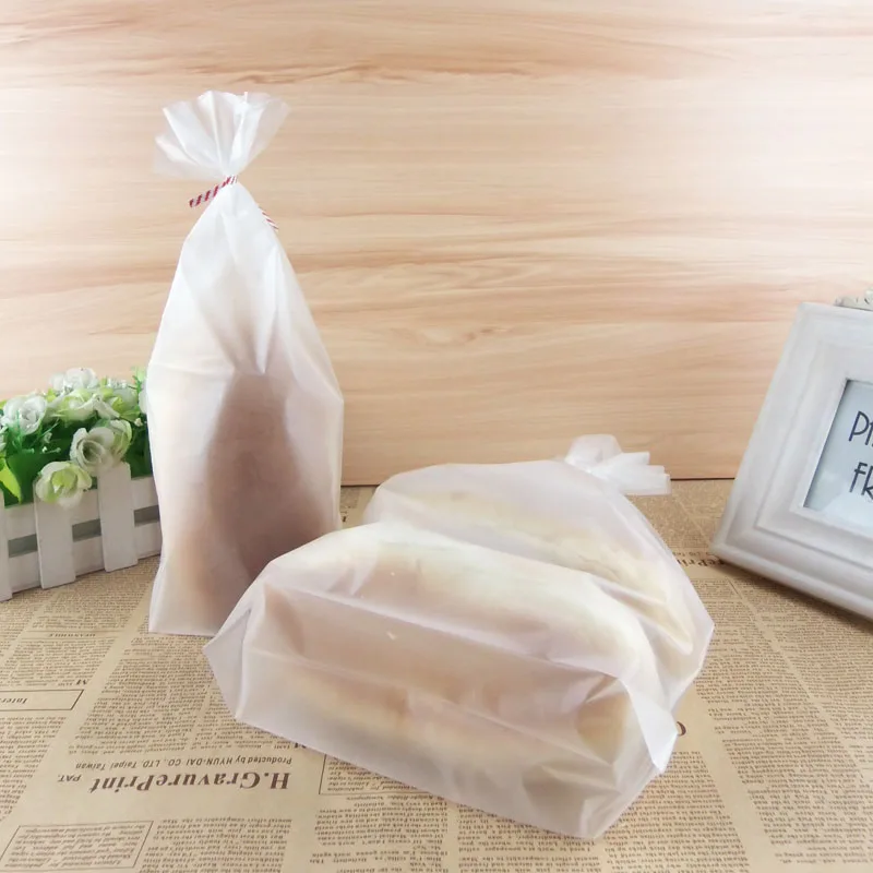 LBSISI Life 100 шт матовые мешки для хлеба Мягкие пластиковые для печенья, продуктов питания, упаковка для десертов, пакеты с дном с проводами