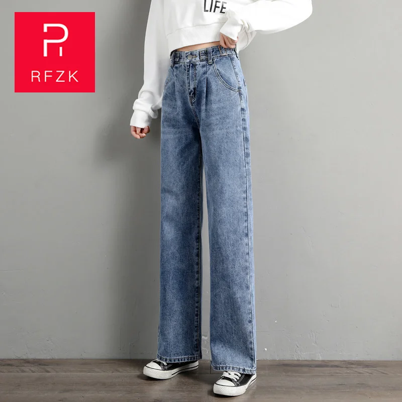 

RFZK Fashion Women Mom Jeans Cowboy Long Trousers Boyfriend Stretch Jeans High Quality Cowboy Denim Pants plus size trousers