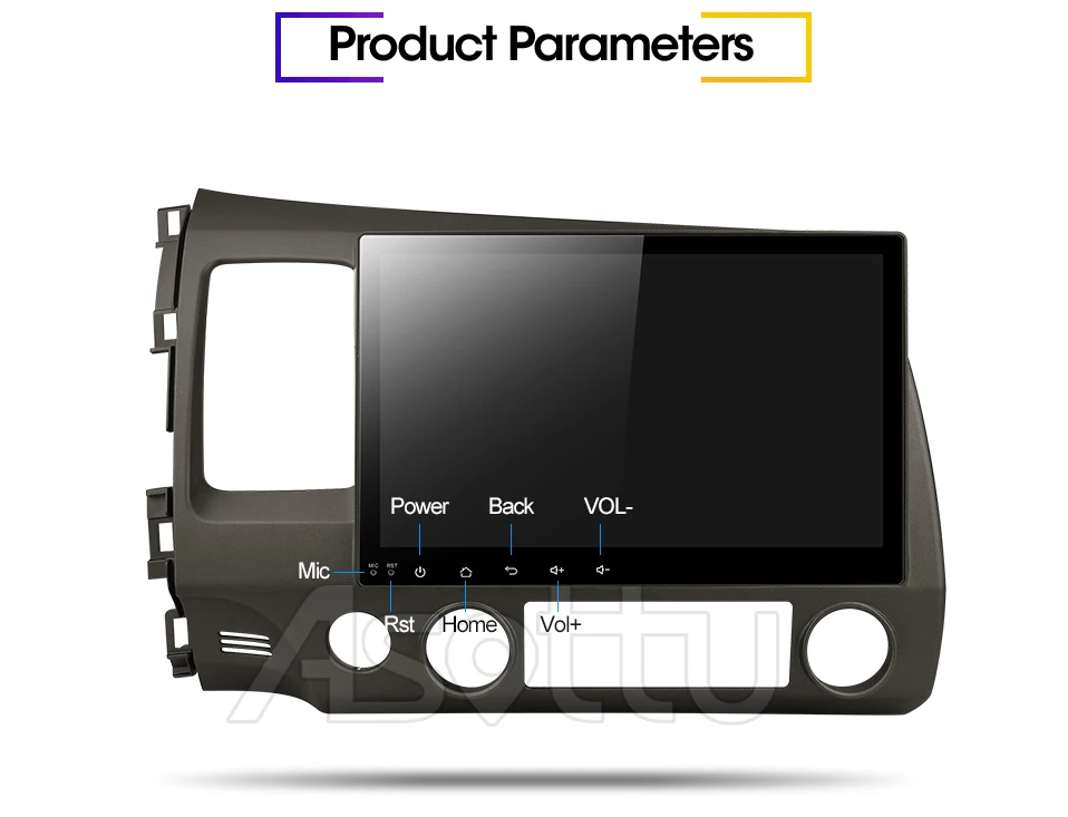 Top Asottu 2G android 9.0 PX30 car dvd gps player for honda civic 2006-2011 car radio video player gps navigation car  2 din dvd 17