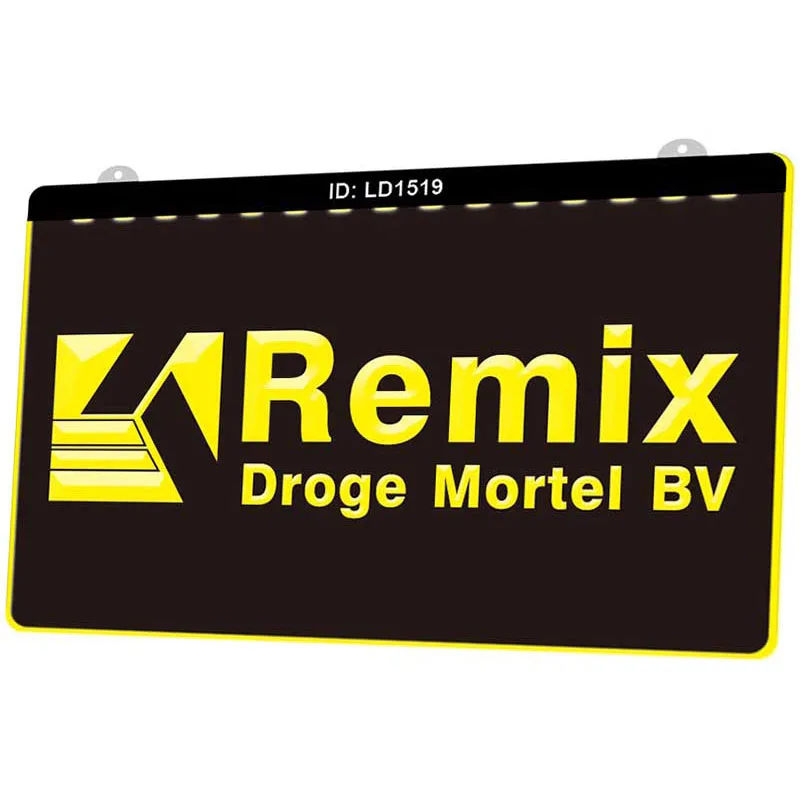 LD1519 Remix Droge Mortel BV New 3D Engraving LED Light Sign Multiple Color Free Design Wholesale Retail | Дом и сад