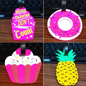 

Hot Selling 5 Pcs Silicone Travel Luggage Tags Cartoon Soft Suitcase Baggage Name Address Bag Label &T8