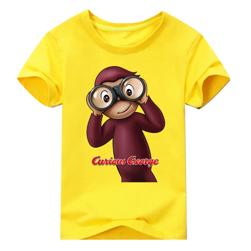 Детский костюм, футболки для мальчиков и девочек, милая одежда с обезьянкой для костюмированной вечеринки, футболка с короткими рукавами, футболки, топы для мальчиков