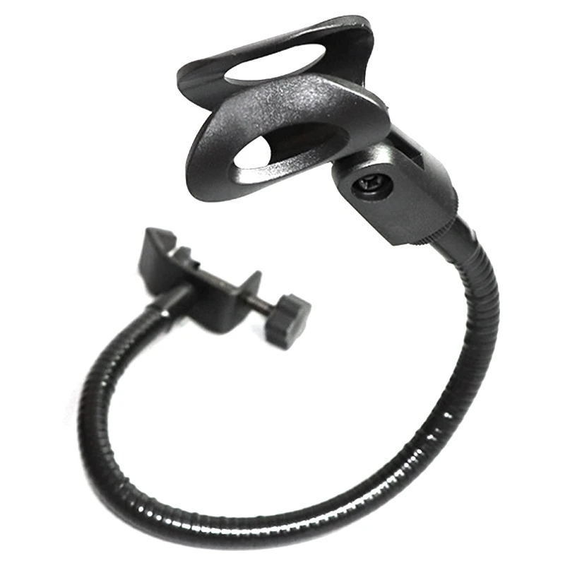 Flexible Gooseneck Microphone Stand with Desk Clamp for Radio
