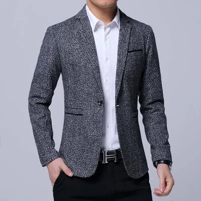 2019 Spring Autumn Luxury Men Casual Blazers New  Fashion Brand High Quality  Slim Fit  Suit Chinese Jacket