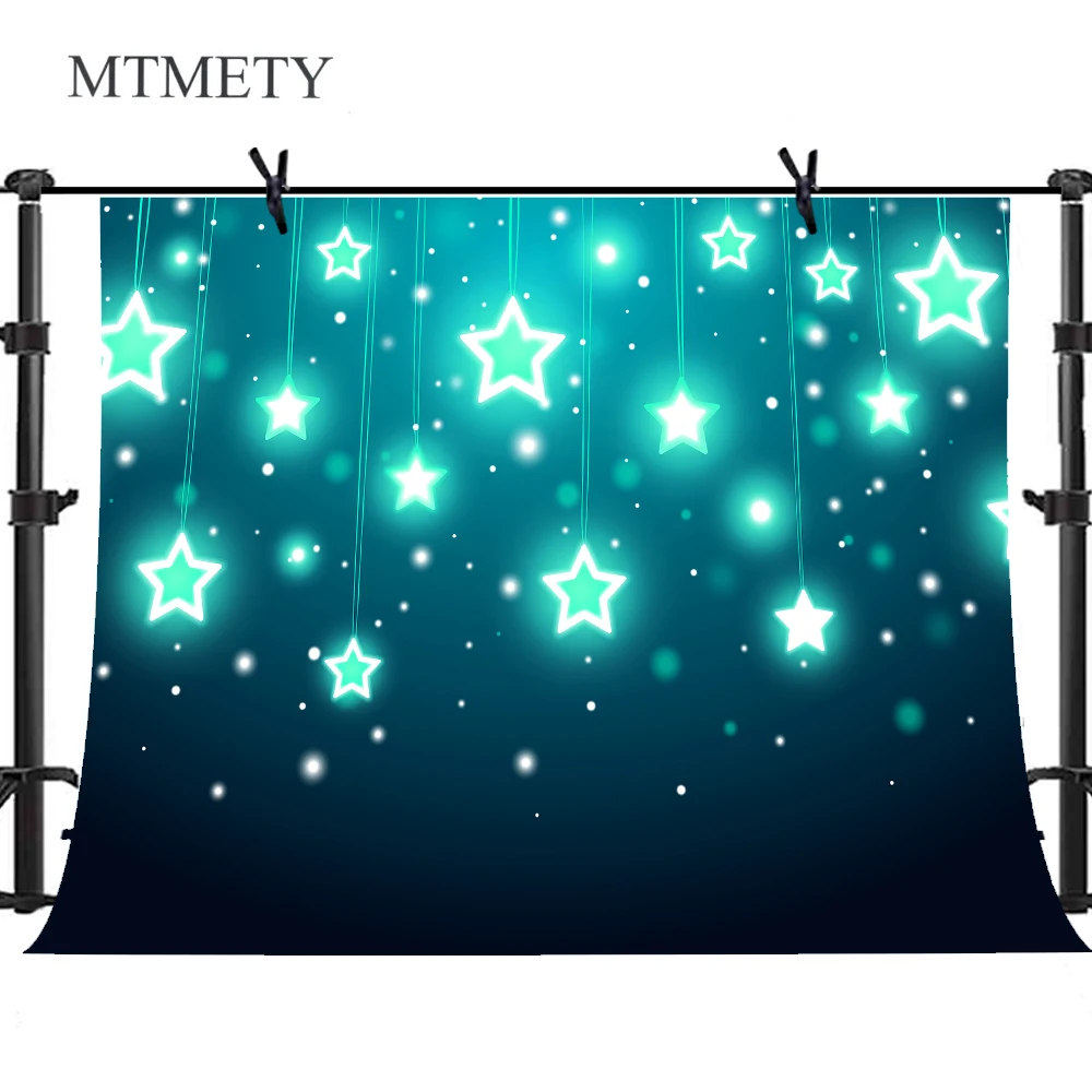 

MTMETY Photography Background Shining Stars Blue Photo for Baby Shower Children Birthday party Decoration Photographic Backdrop