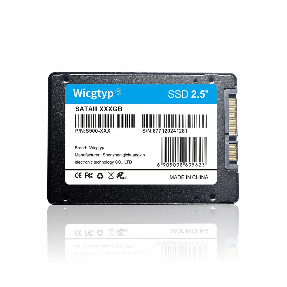 Тонкий твердотельный накопитель Wicgtyp 7 мм 2 5 дюйма SSD SATA III 6 дюймов II 64 ГБ 128 256 512 1 ТБ